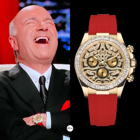 kevin o'leary watches red strap.